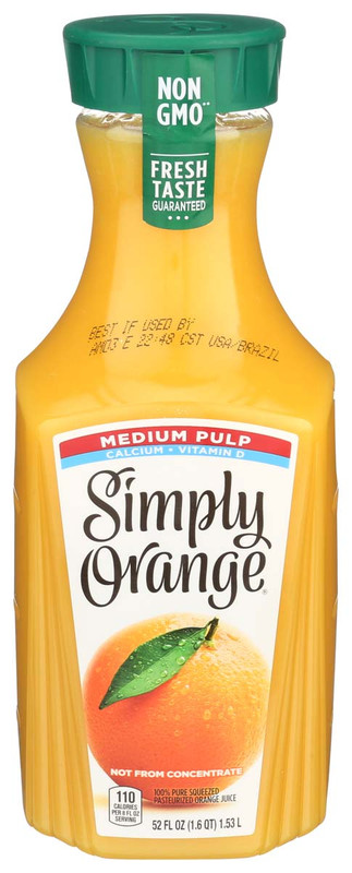 SIMPLY ORANGE Orange Juice, Medium Pulp