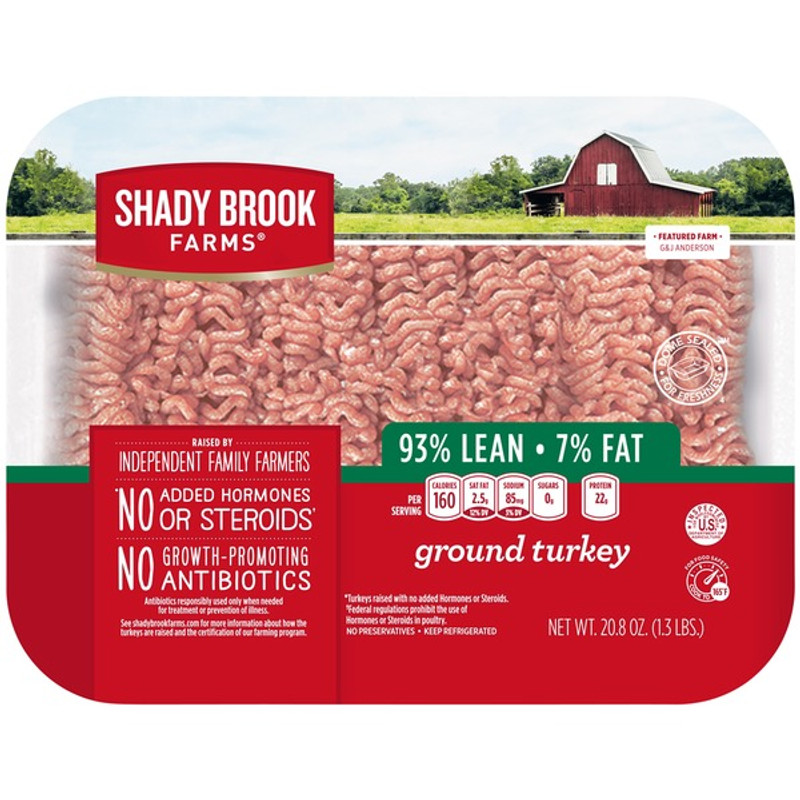 SHADYBROOK Ground Turkey 93% Lean 7% Fat