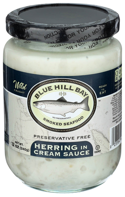 WILD CAUGHT IN THE PRISTINE WATERS OF ICELAND, THIS PRESERVATIVE FREE PICKLED HERRING IS CAREFULLY MARINATED WITH SELECT INGREDIENTS TO PRODUCE A FRESH AND CREAMY DELICACY. 
INGREDIENTS: 
HERRING (VINEGAR, SUGAR, SALT), CREAM (WATER, SUGAR , SOUR CREAM (CREAM, MILK, WHEY, MODIFIED CORN STARCH, GUAR GUM, CARRAGEENAN, CAROB GUM, SODIUM CITRATE, DISODIUM PHOSPHATE, BACTERIAL CULTURE), MODIFIED FOOD STARCH, SUNFLOWER OIL, BUTTERMILK POWDER, LACTIC ACID, CITRIC ACID, ACETIC ACID, TITANIUM DIOXIDE, XANTHAN GUM), ONIONS.
CONTAINS: 
MILK, MAY CONTAIN BONES
OTHER NUTRITIONAL FACTS: 
OMEGA-3 FATTY ACIDS, ZERO TRANS FAT, GLUTEN FREE