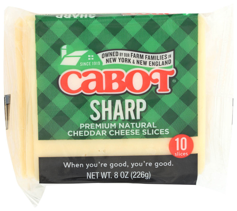 CABOT Sharp Cheddar Slices 8oz.