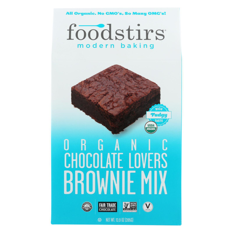 FOODSTIRS Organic Brownie Mix Baking Chocolate Lovers