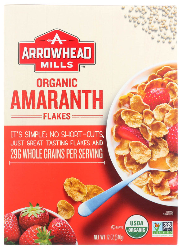 ARROWHEAD MILLS Organic Cereal, Amaranth Flakes