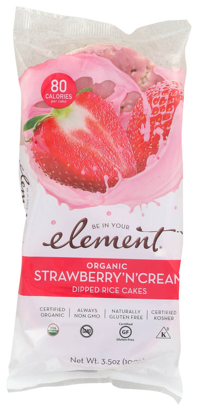 ELEMENT Organic Strawberry & Cream Dipped Rice Cakes