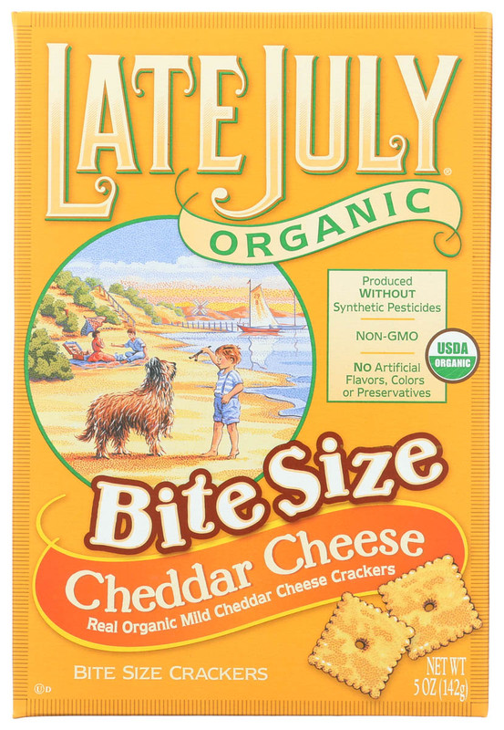 LATE JULY Organic Bite Sized Cheddar Cheese