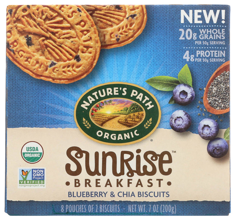 NATURE'S PATH Organic Biscuits, Blueberry & Chia