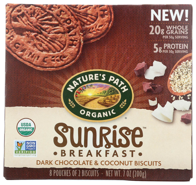 NATURE'S PATH Organic Breakfast Biscuits, Chocolate & Coconut