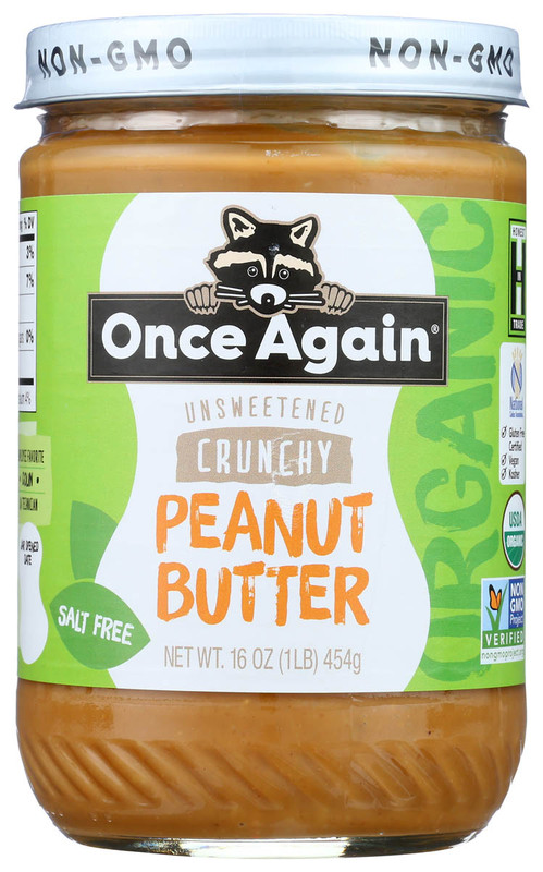 ONCE AGAIN Organic Peanut Butter Crunchy No Salt