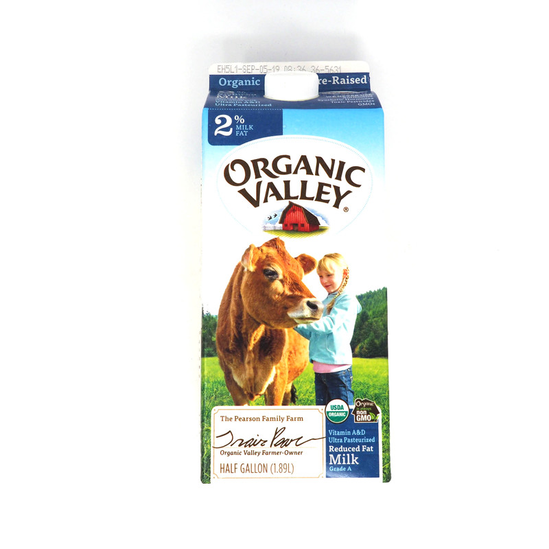 ORGANIC VALLEY 2% Milk 0.5gal.