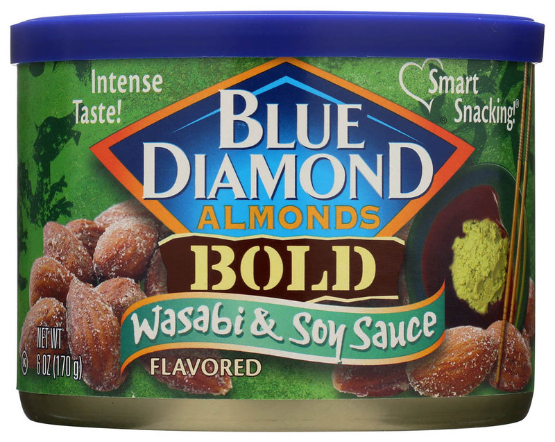 BLUE DIAMOND Soy Sauce Almonds Bold Wasabi
