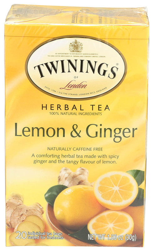 TWININGS Herbal Lemon Ginger Tea 20ct