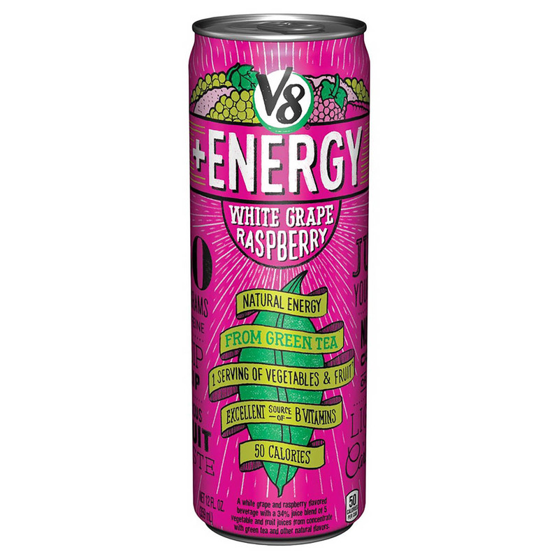 V8 Energy White Grape Raspberry