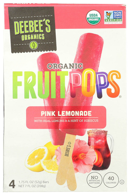 DEEBEES Organic Fruitpops Pink Lemonade