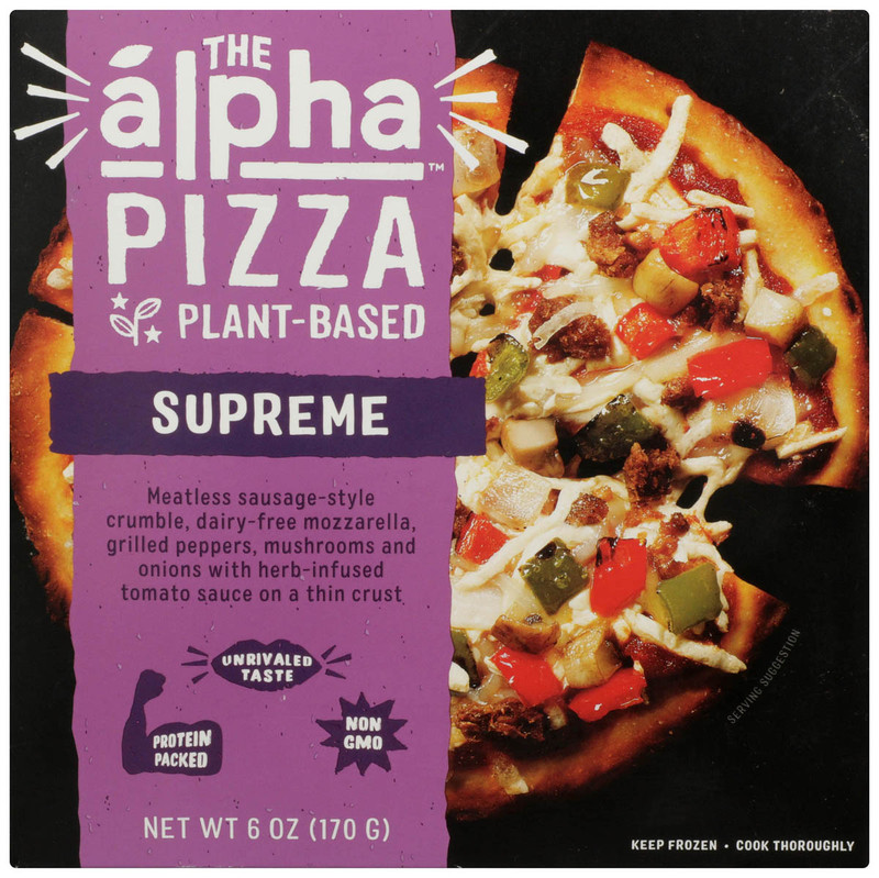 THE ALPHA Plant-Based Dairy-Free Meatless Supreme Pizza