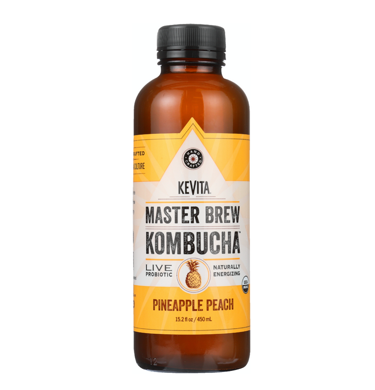 KEVITA Organic Masterbrew Kombucha Pineapple Peach