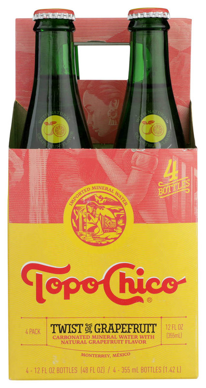 TOPO CHICO Sparkling Grapefruit Mineral Water 4x12oz