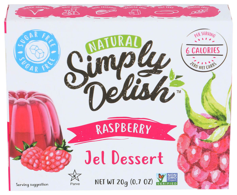 SIMPLY DELISH Natural Raspberry Jel Dessert Raspberry 1.6oz