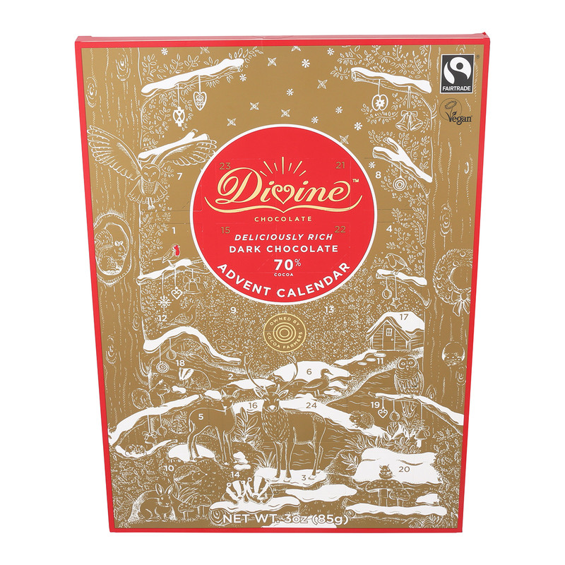 DIVINE CHOCOLATE  Dark Chocolate Advent Calendar