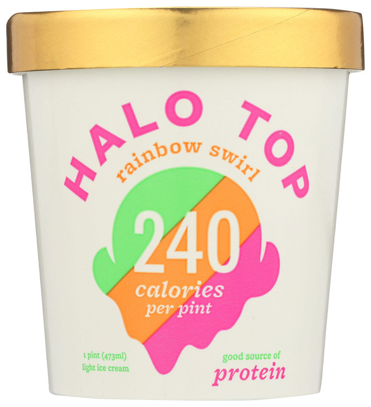 HALO TOP CREAMERY Rainbow Ice Cream 1pt.