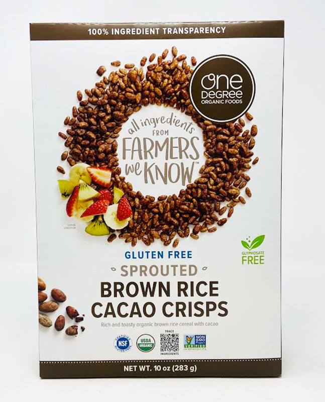 ONE DEGREE Organic Cereal, Gluten-Free Sprouted Brown Rice Cacao Crisps