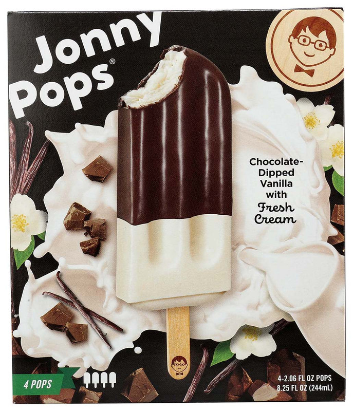 JONNY POPS Ice Pop Chocolate Dipped Vanilla