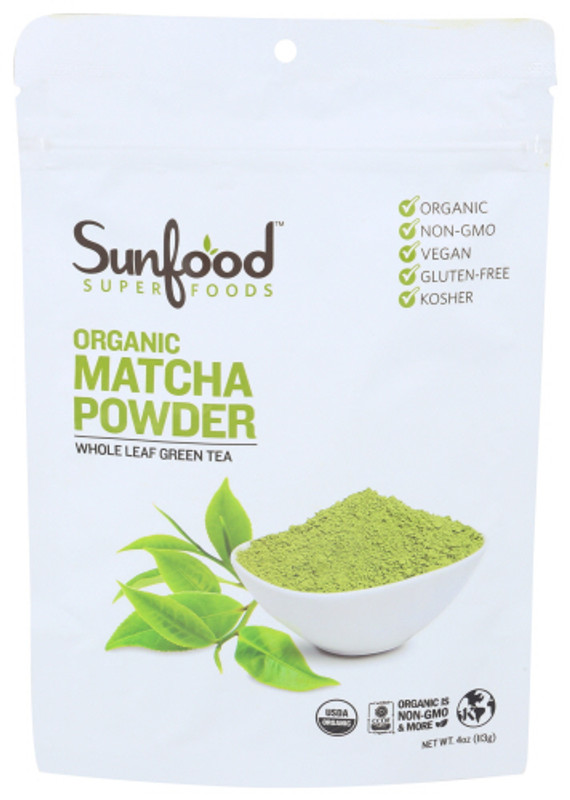 SUNFOOD SUPER FOODS Organic Matcha Green Tea Powder