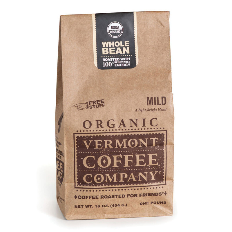 Vermont Coffee Company Organic Whole Bean Mild 16 oz
