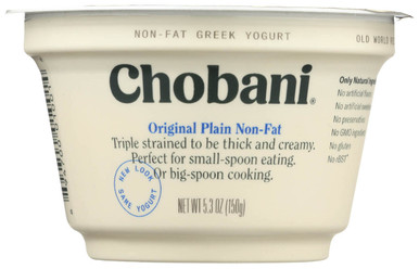 CHOBANI Yogurt Plain Fat Free 5.3oz - Elm City Market
