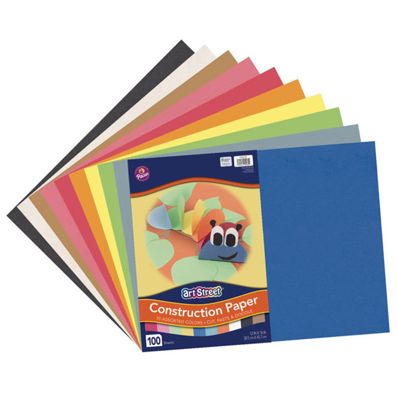 Colorations Heavyweight Construction Paper, Black, 9 x 12 - 200 Sheets