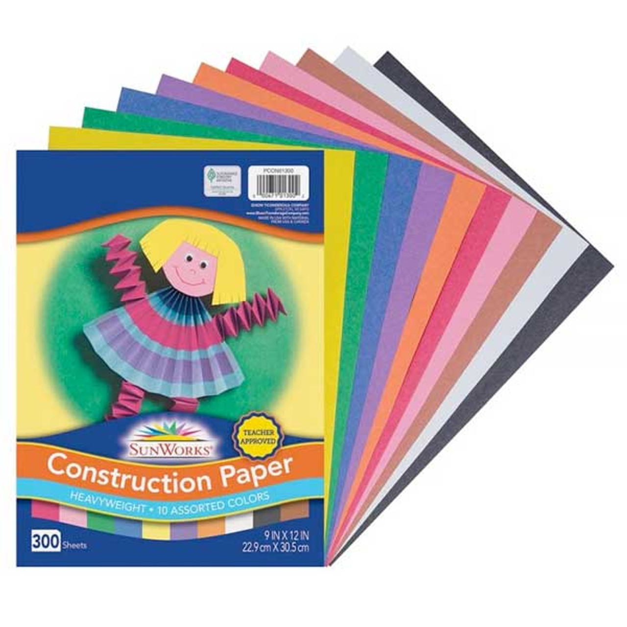 Colorations® Heavyweight Pink Construction Paper, 9 x 12 - 300 Sheets