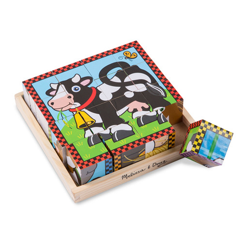 Melissa and Doug Farm Animal Cube Puzzle