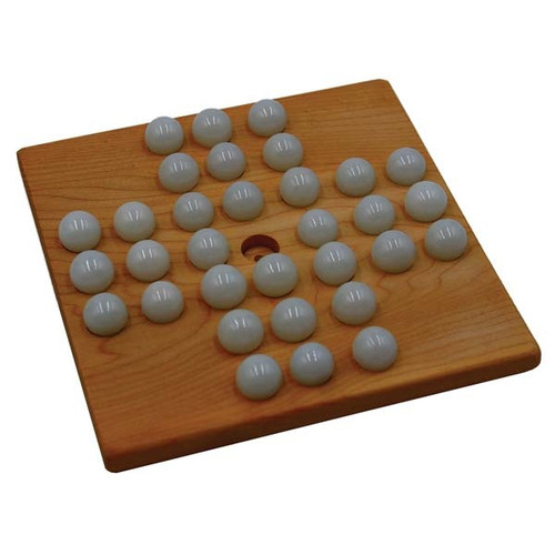Criss Cross Game Board with Glass Marbles