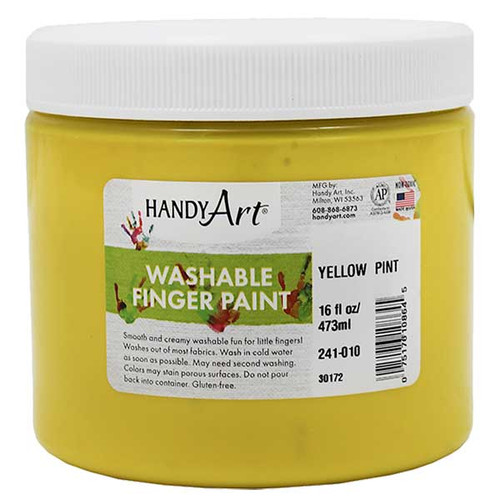 Handy Art Washable Finger Paint 16 oz-Yellow
