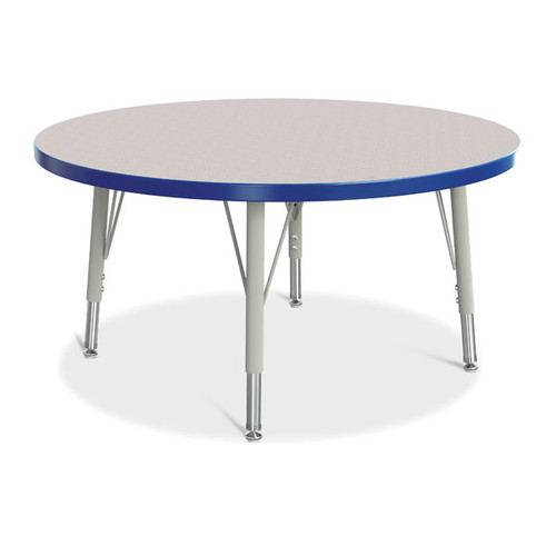 Round Activity Table - 36" Diameter, E-height - Gray/Blue/Gray