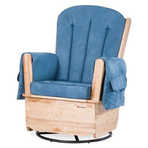 blue glider rocking chair