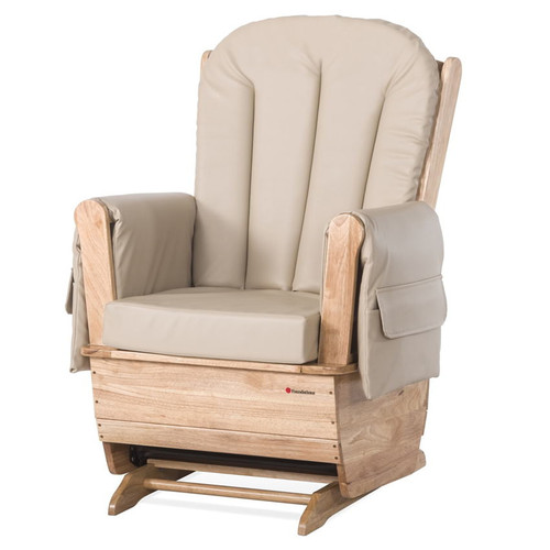 tan glider rocking chair