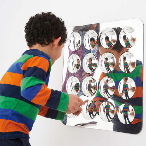 Sensory Wall Toddler Mirror-Large 16 Bubbles