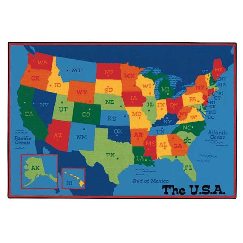 Map of United States of America Classroom Rug