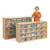 20 and 25 section cubby storage with clear bins