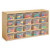 20 Section Cubby Storage with Clear Bins