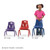 Stacking Chair with Powder-Coated Legs 12" Height - Blue for Kids