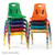 Stacking Chair with Powder-Coated Legs 12" Height - Blue Product Image