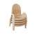 Value Stack 5" Chair-4 Pack, Natural Tan Product Images