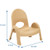 Value Stack 5" Chair-Natural Tan Dimensions
