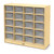 Mobile 20 Cubby Storage Unit with Clear Trays