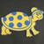 Sample of carousel colors blue and yellow happy turtle