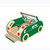 electric mini play car in green and beige