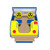 electric mini play car in blue and yellow