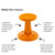 Preteen wobble chair 18.7 in. Orange Product Details