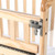 Serenity SafeReach 24" x 38" Natural Compact Clearview Wood Crib with 3" Mattress Advanced Trigger Latch