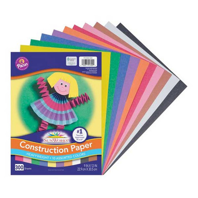 Heavyweight 12 x 18 Construction Paper Sampler-1200 Sheets - Shields  Childcare Supplies